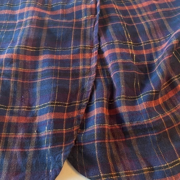 LUCKY BRAND Metallic Plaid Button Down Shirt 2XL light weight super soft - Picture 5 of 14